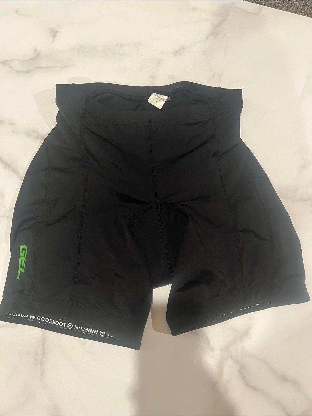 Canari Women's Black Bike Shorts with Green GEL Accent